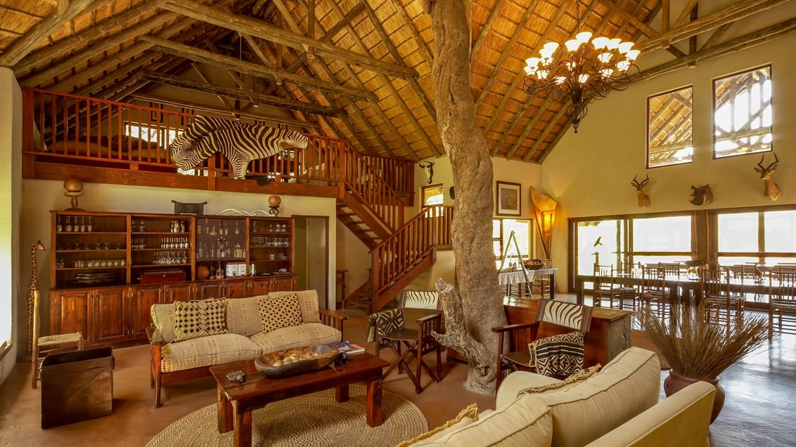 Hovedhuset på Mplala Safari Lodge