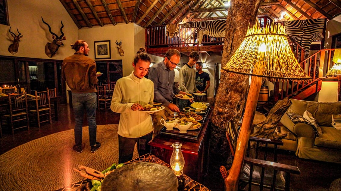 Aftensmad på Mpala Safari Lodge