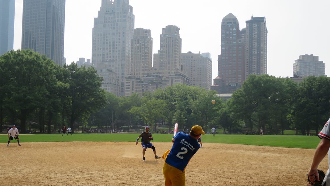 Baseball i Central Park, New York, New York USA