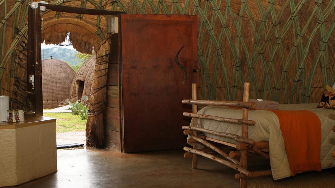 Traditionel græs-hytte, Swaziland