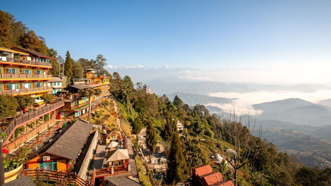 Få de fantastiske udsigter over Himalaya ved Nagarkot