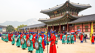 Vagtskifte ved Gyeongbokgung Palace, Seoul