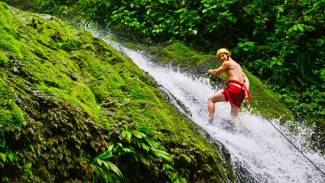 Rapelling i Costa Rica