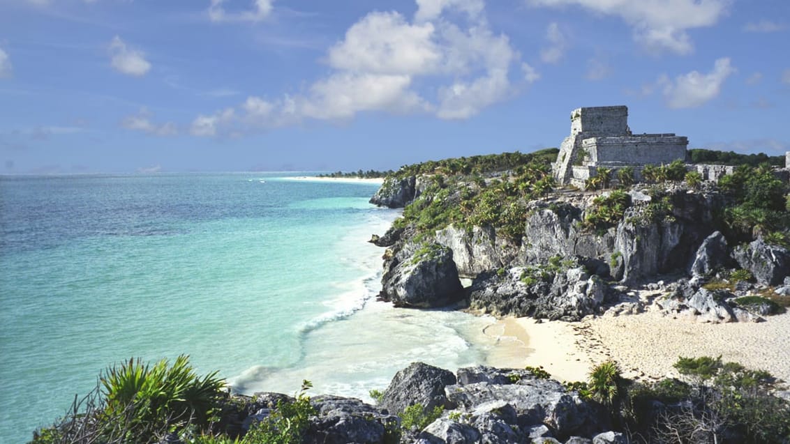 Ruinerne ved Tulum i Mexico