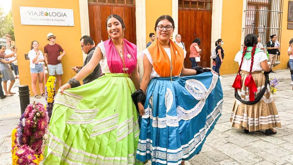 Bryllupsdansere i Oaxaca, Mexico