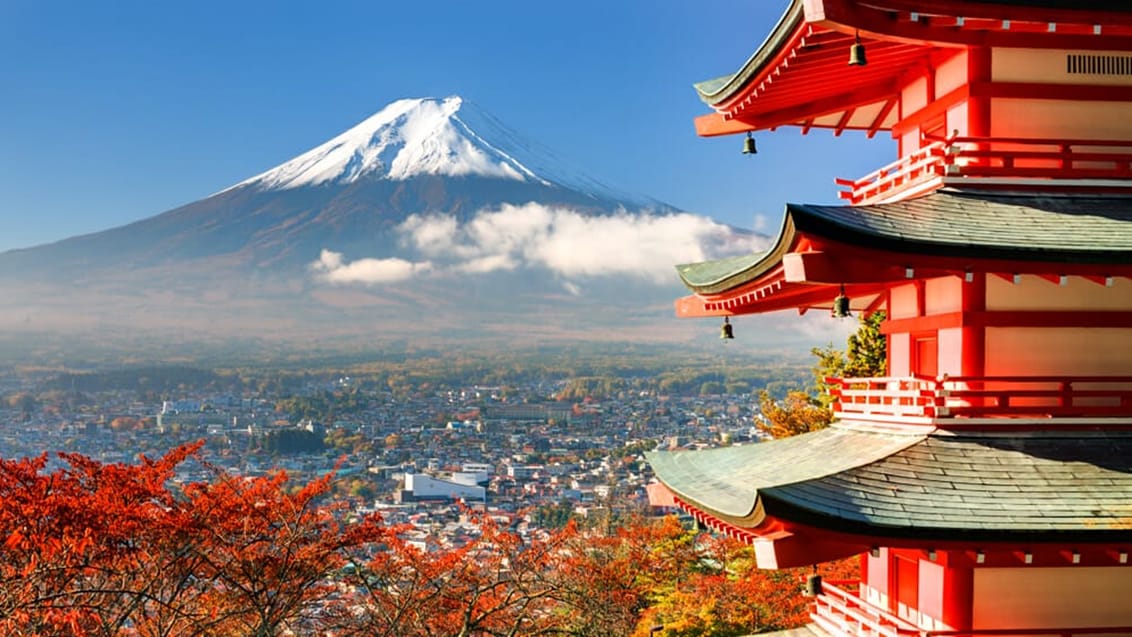 Mt Fuji og Pagoda, Japan