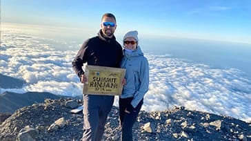 På toppen af Rinjani, Lombok